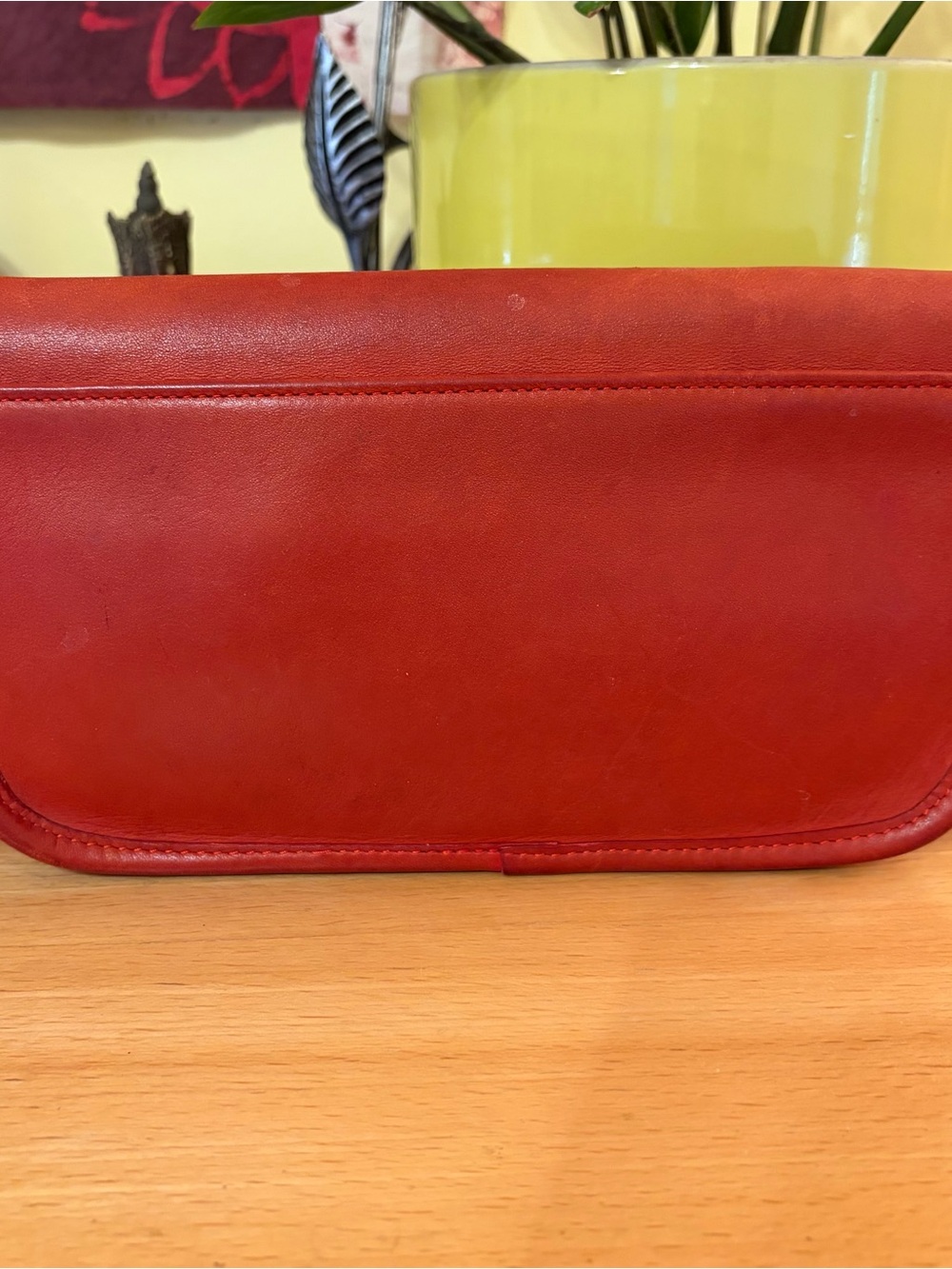 Vintage Coach Dinky 80s 90s Cherry Red Leather Crossbody Bag Purse Made In USA - Picture 5 of 16